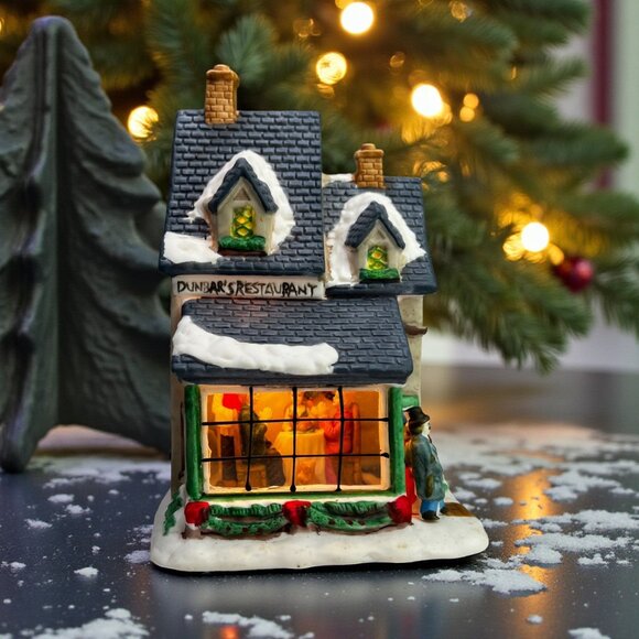 Chadwick-Miller Other - Chadwick-Miller Dunbars Restaurant Christmas Village Lighted Building 1997